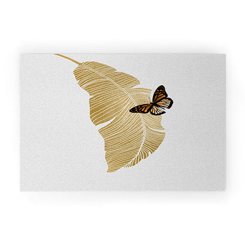 Orara Studio Butterfly and Palm Leaf Welcome Mat