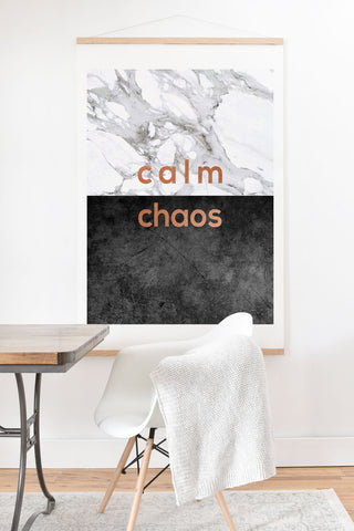 Orara Studio Calm Chaos Marble Quote Art Print And Hanger