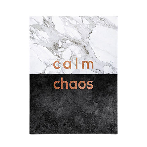 Orara Studio Calm Chaos Marble Quote Poster
