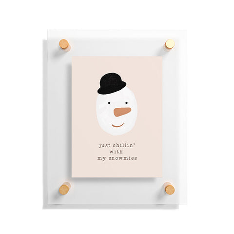 Orara Studio Chilling With My Snowmies Floating Acrylic Print