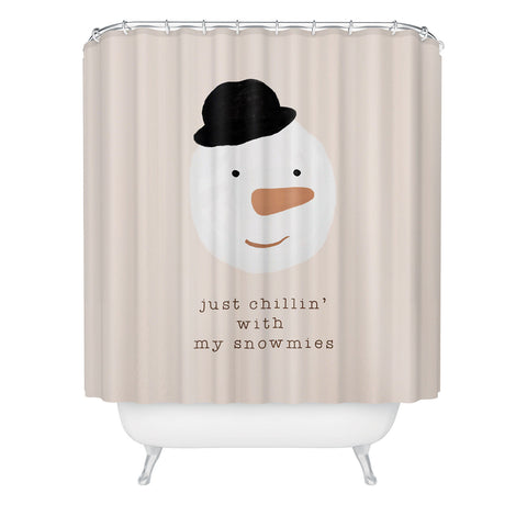 Orara Studio Chilling With My Snowmies Shower Curtain