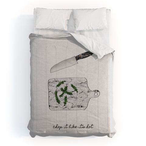 Orara Studio Chop It Kitchen Quote Comforter