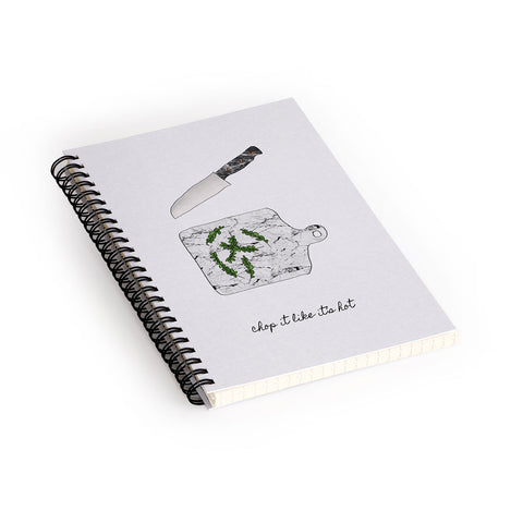 Orara Studio Chop It Kitchen Quote Spiral Notebook