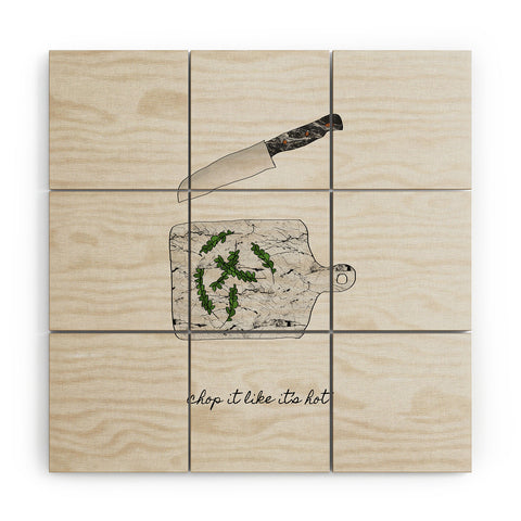 Orara Studio Chop It Kitchen Quote Wood Wall Mural