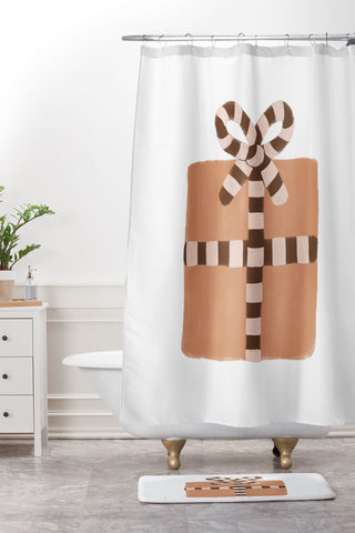Orara Studio Christmas Gift Shower Curtain And Mat