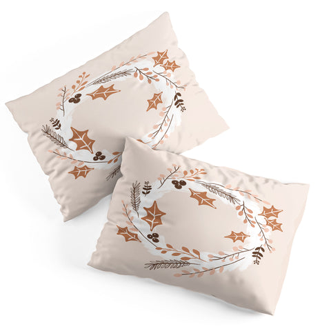Orara Studio Christmas Wreath Festive Pillow Shams