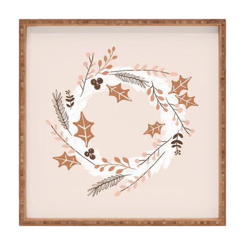 Orara Studio Christmas Wreath Festive Square Tray