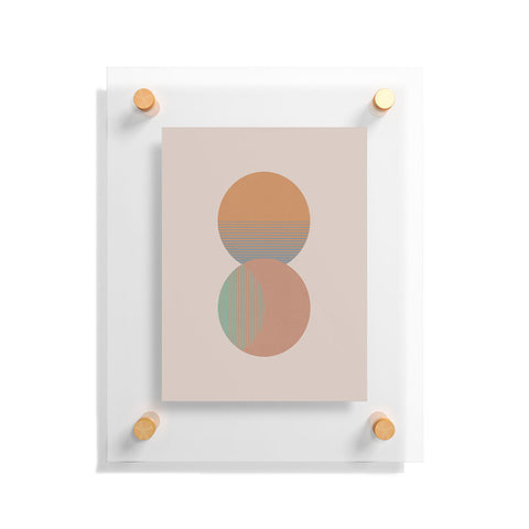Orara Studio Circle Sun And Moon Colour Floating Acrylic Print