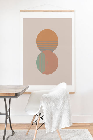 Orara Studio Circle Sun And Moon Colour Art Print And Hanger
