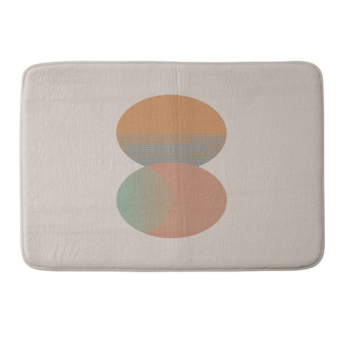 Orara Studio Circle Sun And Moon Colour Memory Foam Bath Mat