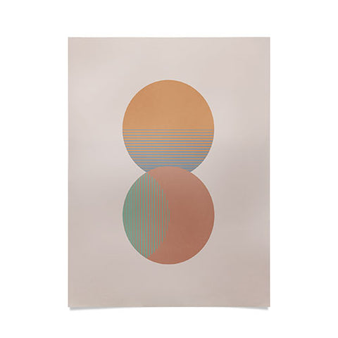 Orara Studio Circle Sun And Moon Colour Poster
