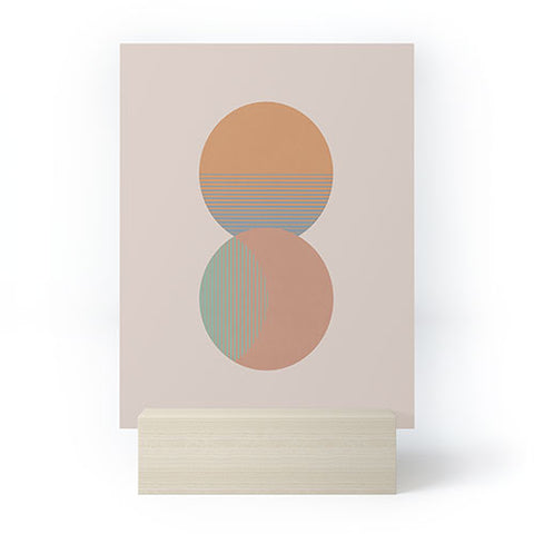 Orara Studio Circle Sun And Moon Colour Mini Art Print
