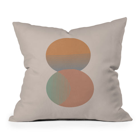 Orara Studio Circle Sun And Moon Colour Throw Pillow