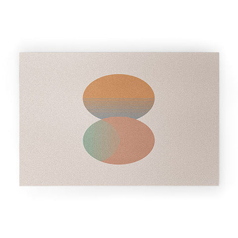 Orara Studio Circle Sun And Moon Colour Welcome Mat