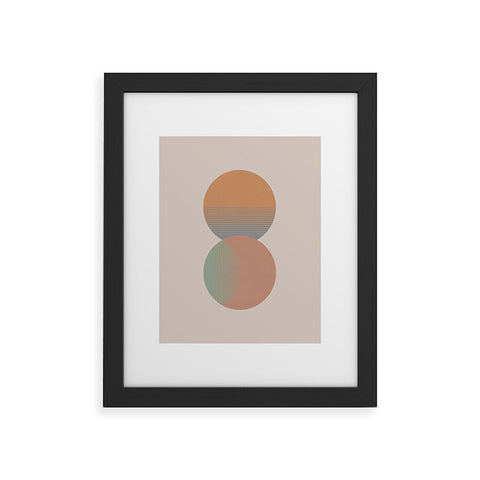 Orara Studio Circle Sun And Moon Colour Framed Art Print