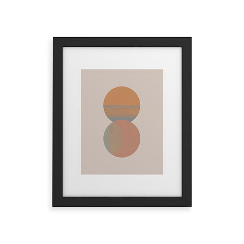 Orara Studio Circle Sun And Moon Colour Framed Art Print