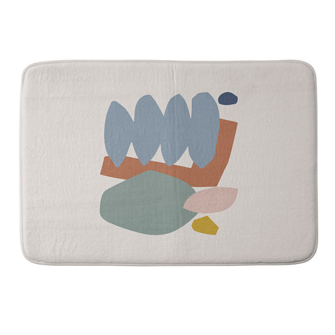 Orara Studio Collage Pastel Memory Foam Bath Mat