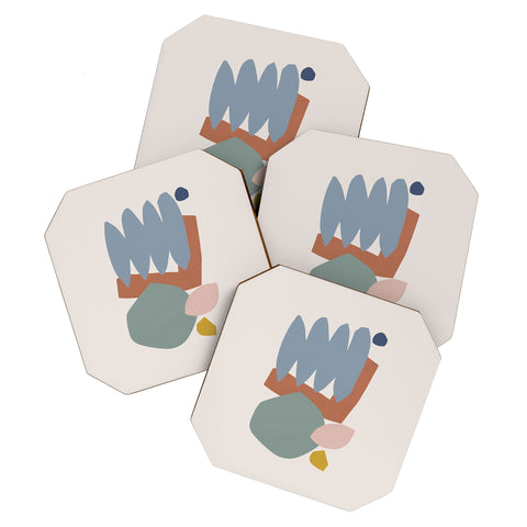 Orara Studio Collage Pastel Coaster Set