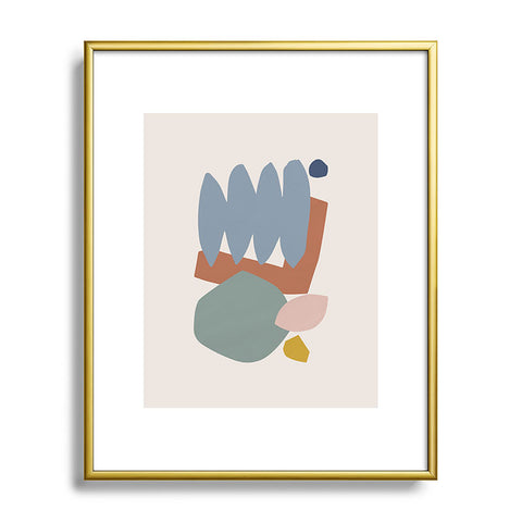 Orara Studio Collage Pastel Metal Framed Art Print