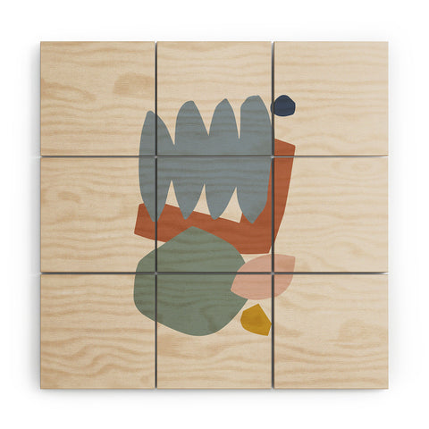 Orara Studio Collage Pastel Wood Wall Mural