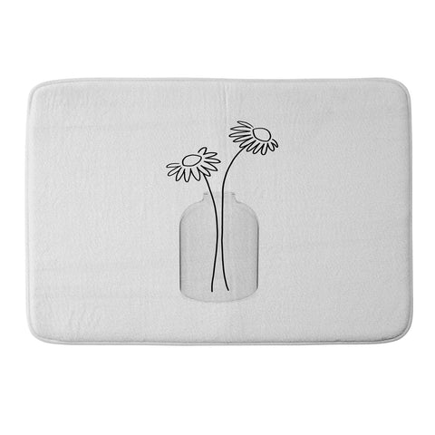 Orara Studio Daisy Still Life I Memory Foam Bath Mat