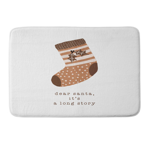 Orara Studio Dear Santa It Is A Long Story Memory Foam Bath Mat