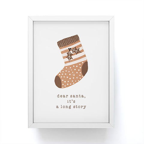 Orara Studio Dear Santa It Is A Long Story Framed Mini Art Print