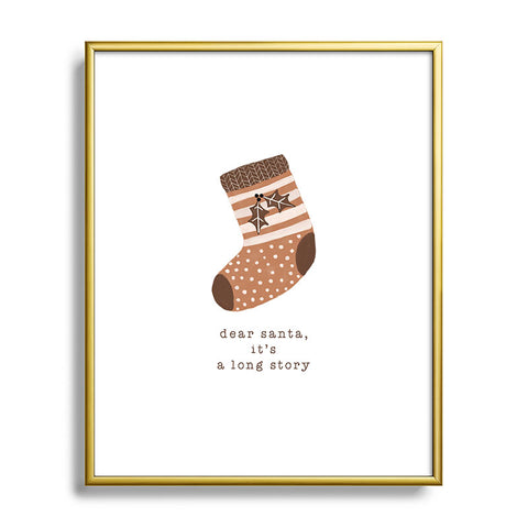 Orara Studio Dear Santa It Is A Long Story Metal Framed Art Print