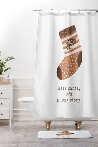 Orara Studio Dear Santa It Is A Long Story Shower Curtain And Mat