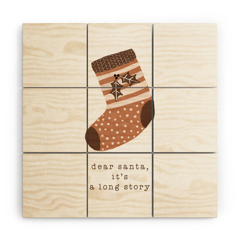 Orara Studio Dear Santa It Is A Long Story Wood Wall Mural