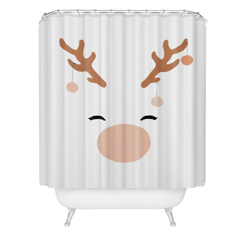 Orara Studio Deer and Baubles Shower Curtain
