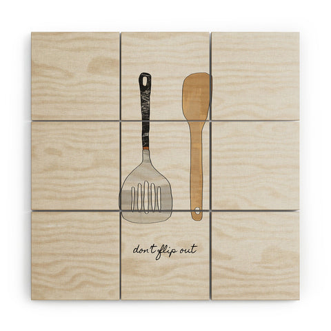 Orara Studio Do Not Flip Out Wood Wall Mural