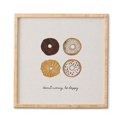 Orara Studio Donut Worry Framed Wall Art