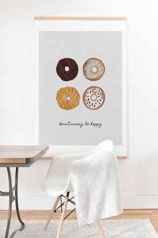 Orara Studio Donut Worry Art Print And Hanger
