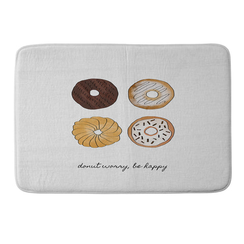 Orara Studio Donut Worry Memory Foam Bath Mat