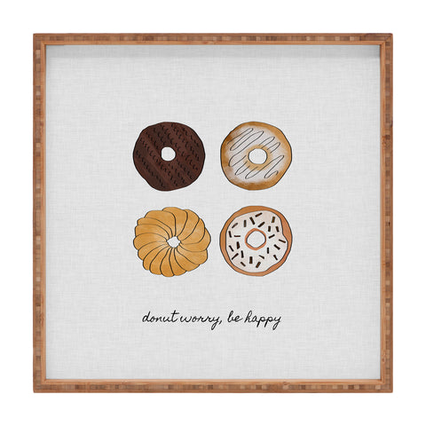 Orara Studio Donut Worry Square Tray