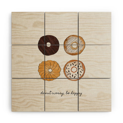 Orara Studio Donut Worry Wood Wall Mural
