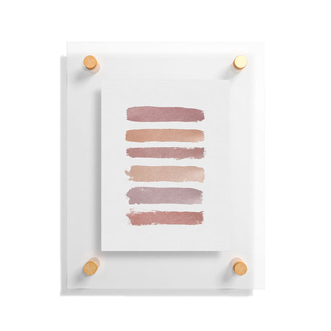 Orara Studio Dusty Rose Stripes Floating Acrylic Print