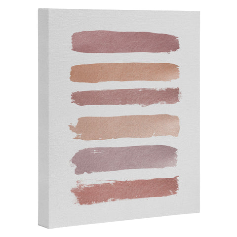 Orara Studio Dusty Rose Stripes Art Canvas