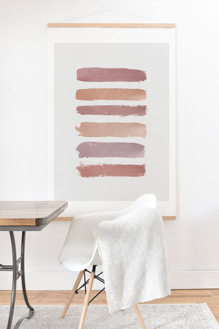 Orara Studio Dusty Rose Stripes Art Print And Hanger