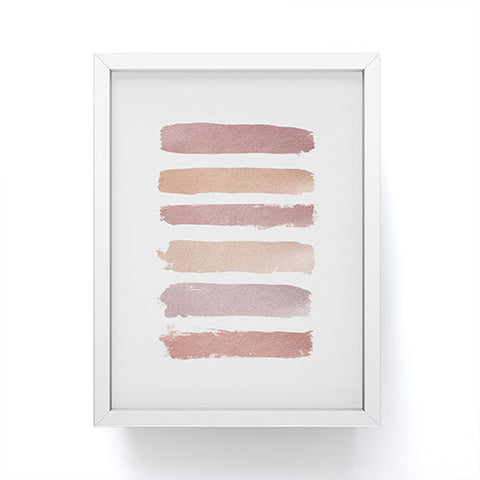 Orara Studio Dusty Rose Stripes Framed Mini Art Print