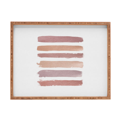 Orara Studio Dusty Rose Stripes Rectangular Tray