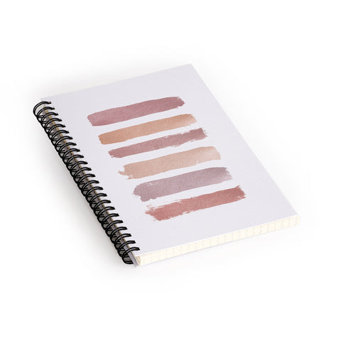Orara Studio Dusty Rose Stripes Spiral Notebook
