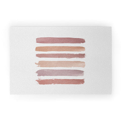 Orara Studio Dusty Rose Stripes Welcome Mat