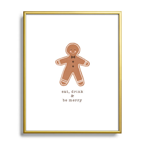 Orara Studio Eat Drink And Be Merry Metal Framed Art Print
