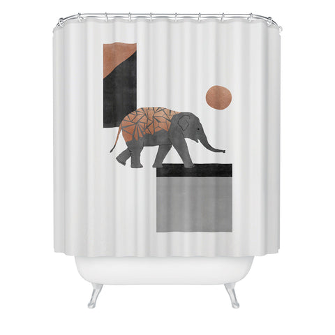 Orara Studio Elephant Mosaic I Shower Curtain