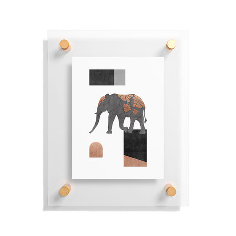 Orara Studio Elephant Mosaic II Floating Acrylic Print