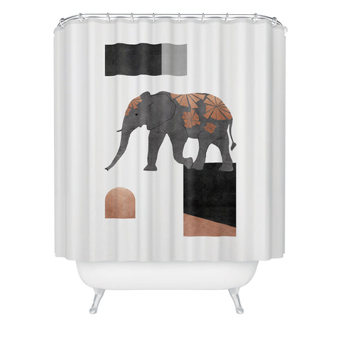 Orara Studio Elephant Mosaic II Shower Curtain