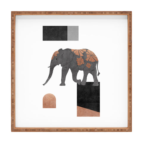 Orara Studio Elephant Mosaic II Square Tray