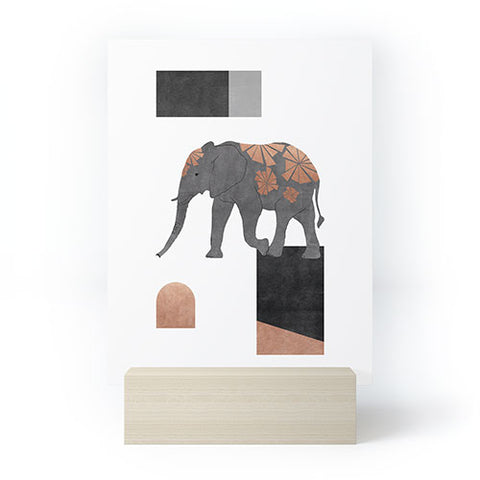 Orara Studio Elephant Mosaic II Mini Art Print